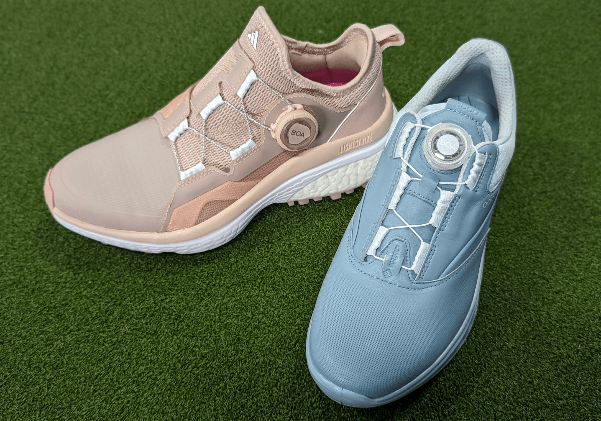 BOA is a trend in women's spikeless golf shoes and offers a nice lacing solution. 